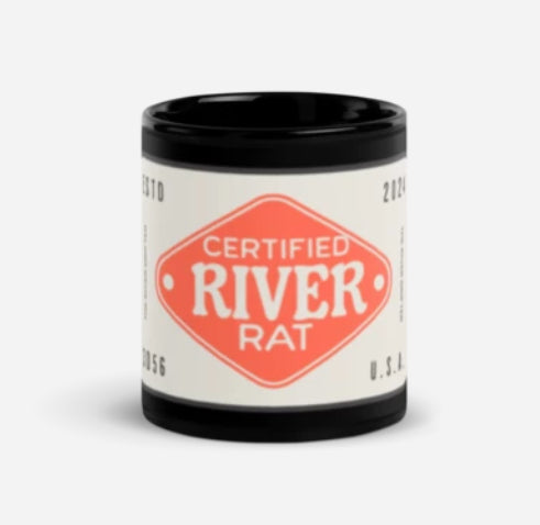 River Rat Black Glossy Mug