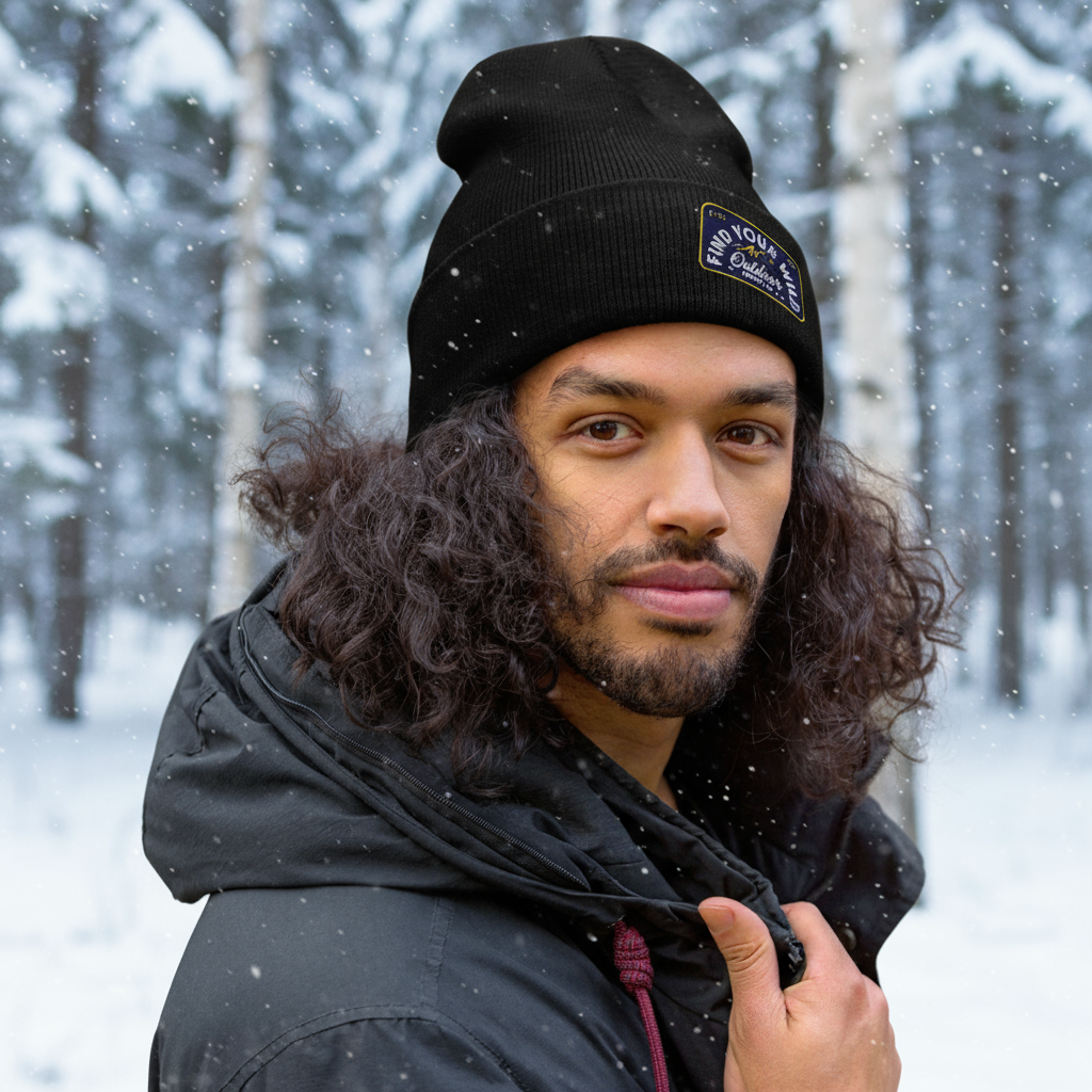 Cuffed Beanie - Winter Forest
