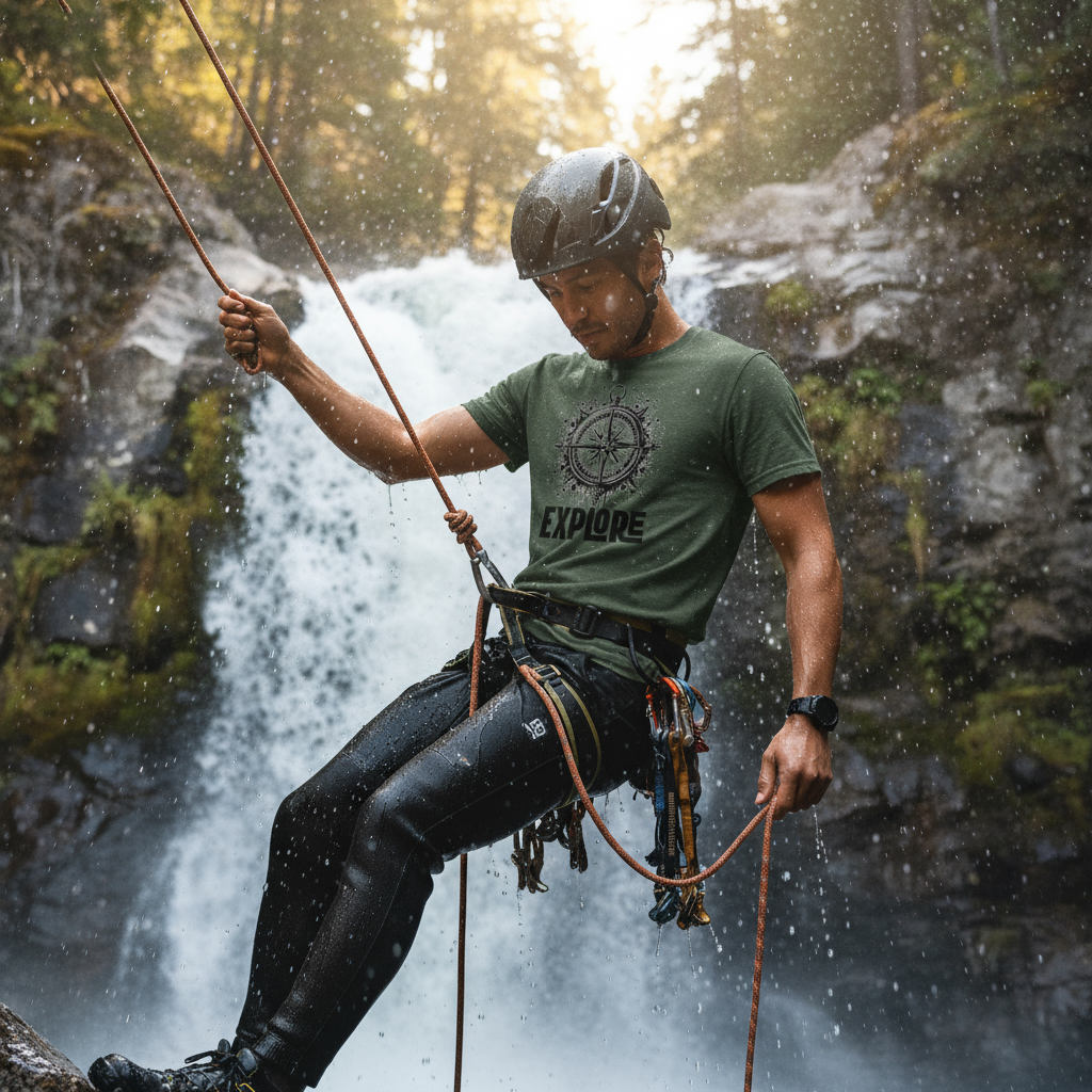 Explore Tee - Waterfall Rappelling