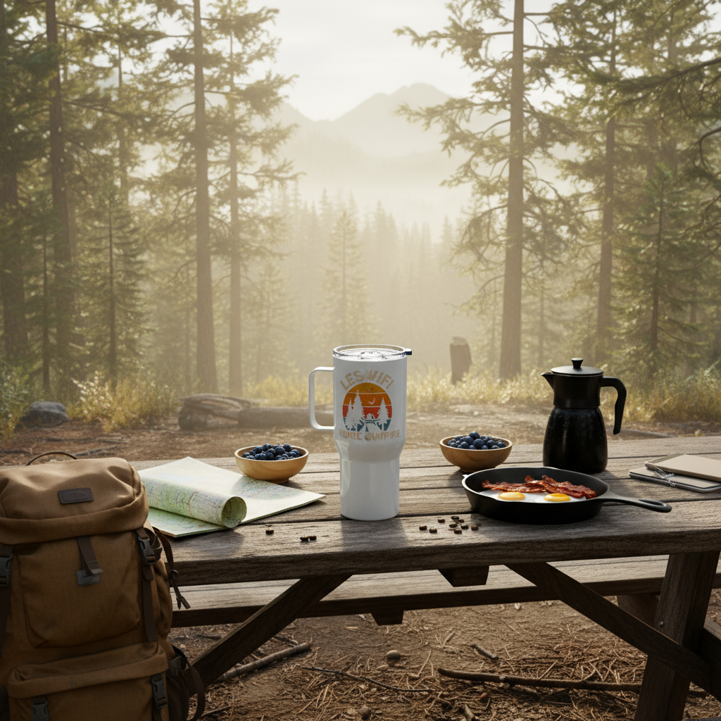 Morning campsite coffee