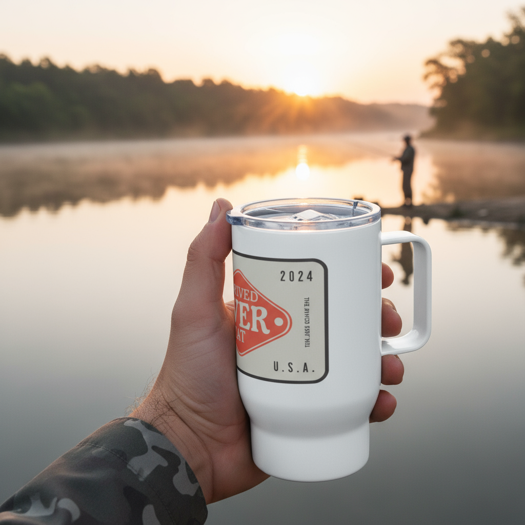 River Rat Mug - Fishing at Sunrise